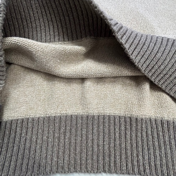 Eddie Bauer 100% cotton 1/4 zip tan knit sweater size XL - Picture 9 of 14